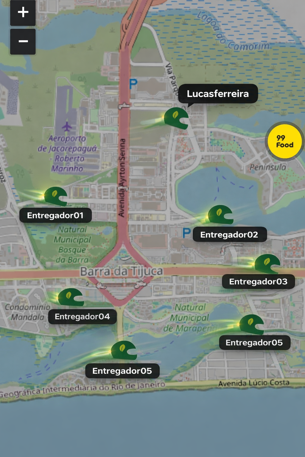 Mapa com Localização em Tempo Real